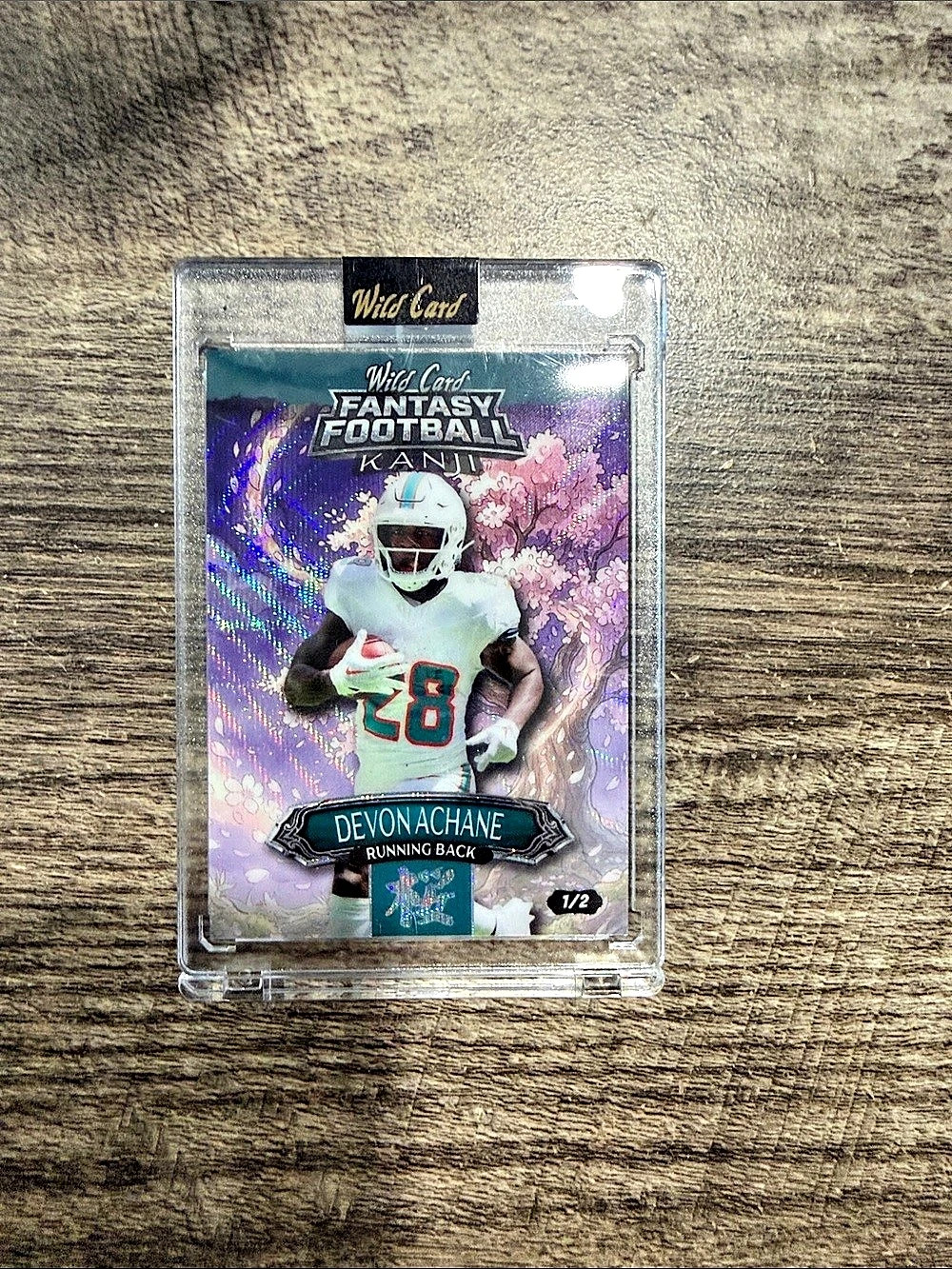 Wild Card Fantasy Football Kanni Devon Achane Running Back Football Trading Card